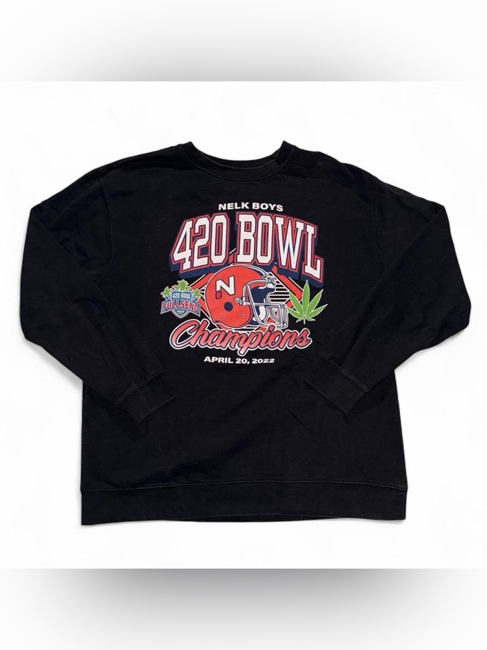 Nelk Boys 420 Bowl Champions Black Crewneck Sweatshirt